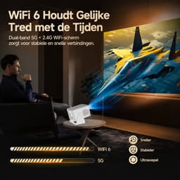 Magcubic® HY350MAX Mini Beamer 8K-1080P Full HD Smart Projector-600ANSI Lumen-Draagbare Beamer voor Film & Gaming-Thuisbioscoop–180° Draaibaar-Automatische focus-Geïntegreerde Google Play&6000+ Apps–Android 14-WiFi 6&Bluetooth 5.4 — thumbnail 3