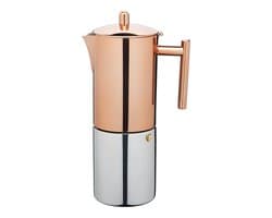 La Cafetière Percolator - Espresso Maker 10 Kopjes - 600 ml - RVS met Koperafwerking - Geschikt voor Inductie