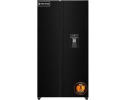 Bella BSBS-455.1WBE - Amerikaanse koelkast - 3 jaar garantie - Waterdispenser - Display - Zwart