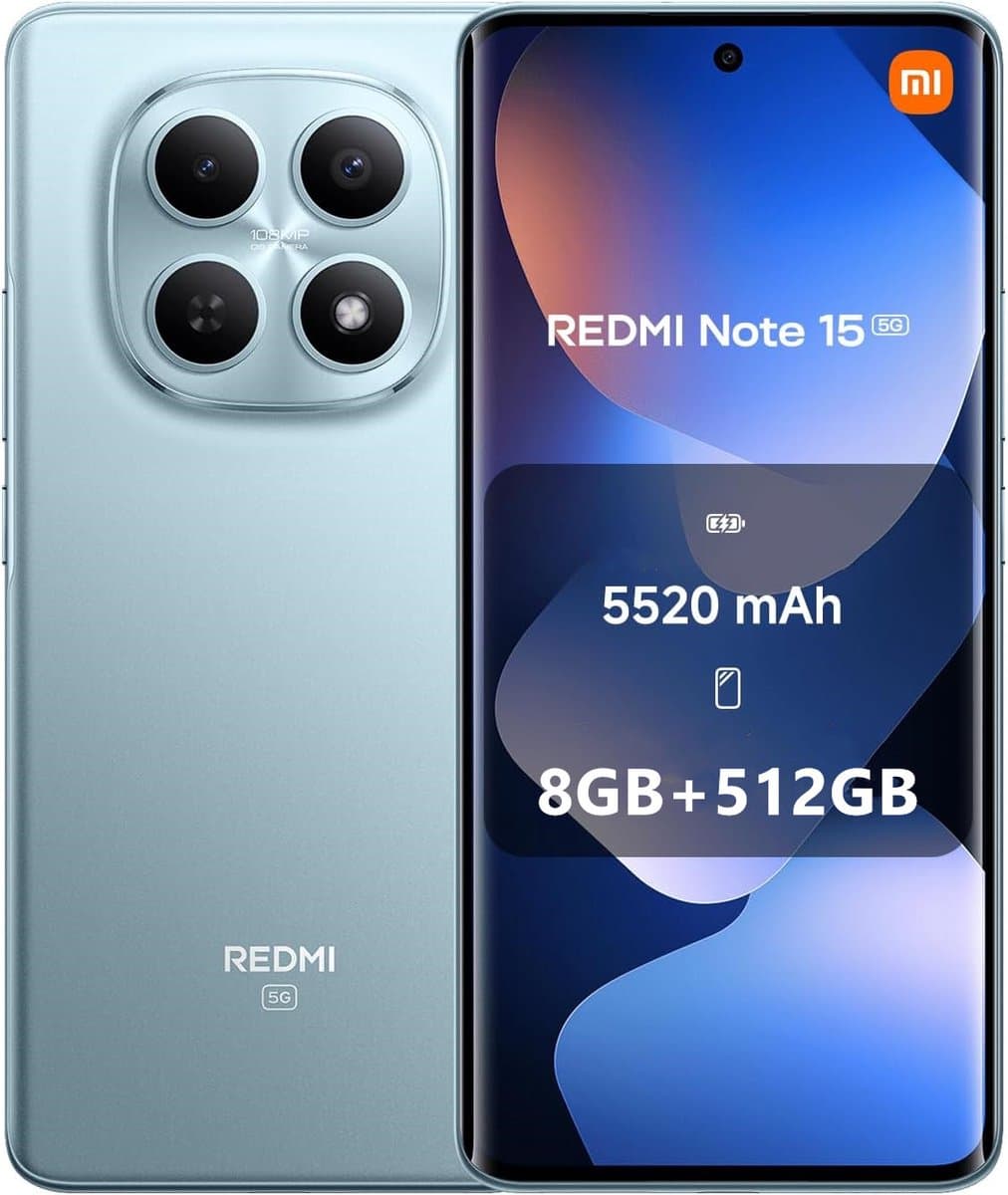 Xiaomi Redmi Note 15 5G - 8GB - 512GB - Glacier Blauw - Dual SIM — afbeelding 1