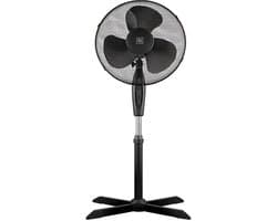 House Of Atelier - Staande Ventilator - Statiefventilator - Vloerventilator - Verstelbare Hoogte - 3 Standen - 40 cm - Zwart