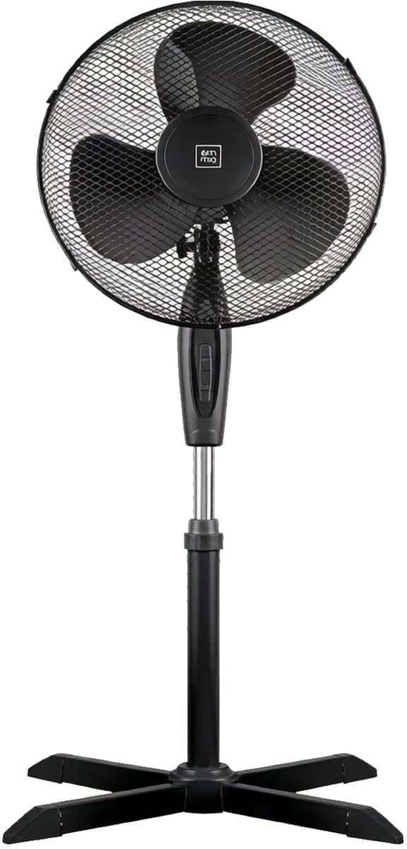 House Of Atelier - Staande Ventilator - Statiefventilator - Vloerventilator - Verstelbare Hoogte - 3 Standen - 40 cm - Zwart — afbeelding 1