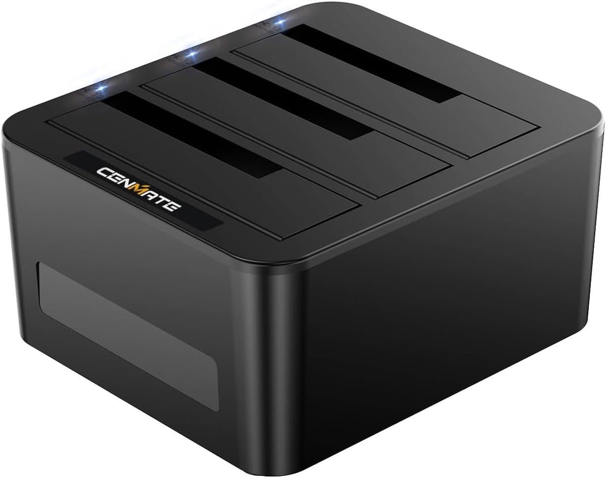 Harde Schijf Docking Station - Externe Opslag Harddisk Behuizing - Data Beheer - Ondersteunt 3 Schijven — afbeelding 1