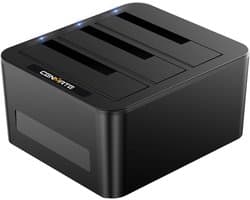 Harde Schijf Docking Station - Externe Opslag Harddisk Behuizing - Data Beheer - Ondersteunt 3 Schijven