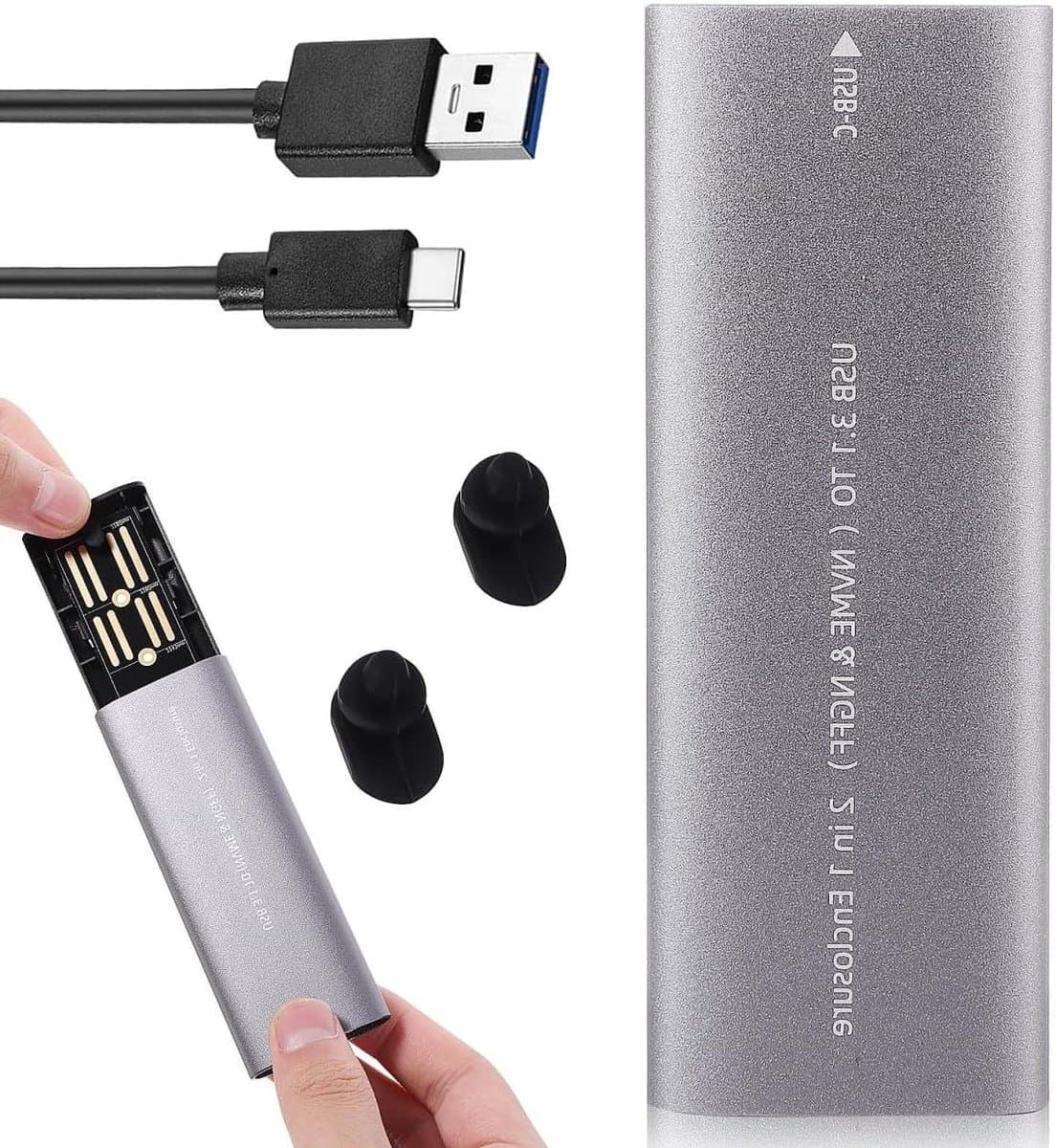 Externe Harde Schijf - Draagbare Opslag - Bestanden Overzetten - Dual Protocol NVMe - 115 cm - Diverse Kleuren — afbeelding 1