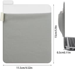 Harde schijf houder - Laptop tas - Extra opslag - Kleverige montage - 15 x 11.5 cm - Zwart — thumbnail 5