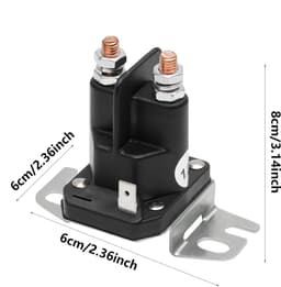 Startrelais Grasmaaier - Motoronderdeel - Motor Starten - 12V Solenoïde - 6x6x8 cm - Zwart — thumbnail 4
