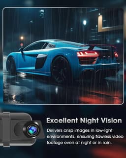 SnelShoppen - Dual 1080P Mirror Dashcam met Achteruitrijcamera 10-Inch IPS Touchscreen, 170° + 140° Hoek, Nachtzicht en Waterdicht - Auto Camera Voor — thumbnail 3