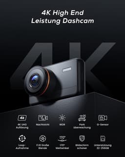 SnelShoppen - 4K Dashcam WiFi, 2160P Auto Camera met 32G SD-kaart, WDR Nachtzicht, Noodopname, Loopopname, 24-uurs Parkeermodus, G-sensor — thumbnail 5