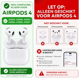 Enluxe Case geschikt voor Airpods 4 - Schattige Cartoon Beer - Bruin Hoesje, Schokbestendig & Draadloos Opladen — thumbnail 5