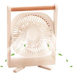 Draagbare Tafelventilator - Kleine Ventilator Bureau - Persoonlijke Koeling - Stille Luchtstroom - 16.8x3.7x23cm - Wit — thumbnail 1