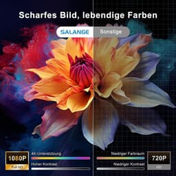 SnelShoppen - 4K Projector | Native 1080P | Smart Projector met Android 14 | WiFi6 & Bluetooth 5.4 | Portable met Elektronische Focus & Automatische C — thumbnail 2
