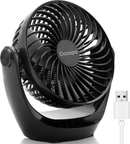 USB Tafelventilator - Stil - 3 Snelheden - Opvouwbaar - 360° Verstelbaar - Compact - USB Aangedreven - 17 cm — thumbnail 1