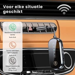 Bluetooth 5.4 Transmitter en Ontvanger - Bluetooth Adapter - Vliegtuig Adapter - Bluetooth Zender - 3,5mm AUX Splitter - Dual Connect voor 2 Apparaten Tegelijk - Geschikt voor Vliegtuig, TV, Auto, Laptop en Tablet — thumbnail 2