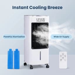 Innovastore Draagbare waterluchtkoeler - Luchtkoeler - Mobiele koeler - Luchtbevochtiger - Luchtnevelkoeler - Aircooler - Wit — thumbnail 3