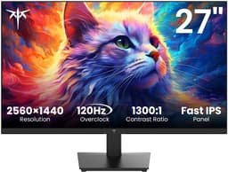 KTC H27T27 27" Monitor - QHD 2560×1440 - Fast IPS - 120Hz - FreeSync - Zwart — thumbnail 1