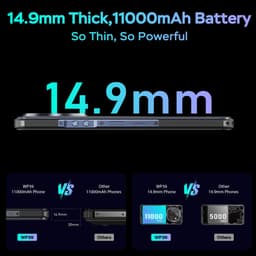 OUKITEL WP39 5G Outdoor Smartphone, 11000mAh, 64MP, 24GB/256GB, IP68 Waterdicht, Android 14, NFC — thumbnail 4