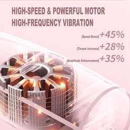 Mini-massagepistool - Draagbare spiermassage, diepe weefselpercussiemassage voor atleten, stille technologie, 6 opzetstukken, voor mannen en vrouwen, groen — thumbnail 5
