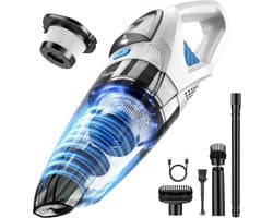 Draadloze Kruimeldief – 25.000 Pa – Handstofzuiger met HEPA-filter – 45 min – 600 ml – Voor Auto, Huis en Dierenharen