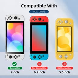 Sounix Screenprotector voor Nintendo Switch OLED - 3 Stuks Gehard Glas - Tempered Glass met Montageframe - Krasbestendige Schermbeschermer — thumbnail 4