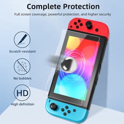 Sounix Screenprotector voor Nintendo Switch 1 - 3 Stuks Gehard Glas - Tempered Glass met Montageframe - Krasbestendige Schermbeschermer — thumbnail 3