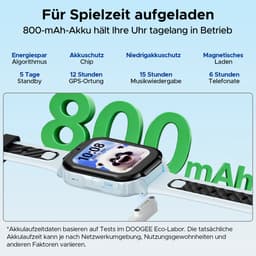 DOOGEE Anyscene S1 4G - GPS Horloge Kind - Smartwatch Kinderen - Video oproepen - Android OS - 1.83" IPS Scherm - 1GB+8GB - 800mAh - GPS/LBS/WiFi Locatie - Hartslag & Bloeddruk Monitor - IPX7 Waterdicht - Geschikt voor iPhone en Android - Lichtblauw — thumbnail 2