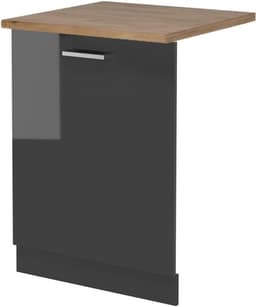 Vaatwasserpaneel - Keukenfront - Keuken Inrichting - Geïntegreerde Stijl - 60 cm - Antraciet Hoogglans — thumbnail 1