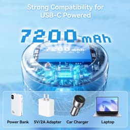 Vloerventilator Draadloos – 7200 mAh Accu – Opvouwbaar & Verstelbaar tot 100 cm – 4 Snelheden – Afstandsbediening — thumbnail 5