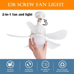 KZQ Plafondventilator - Wit - Incl 23W Lamp - Licht Apart Schakelbaar - Afstandsbediening - Dimbaar - Traploos Instelbare Lichtkleur - Nachtlampje - Geheugenfunctie - 3 Snelheden - Timer - Zomer En Wintermodus — thumbnail 5