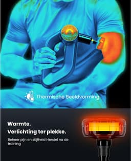 Thijox - D6 Pro Plus Massage Gun met Warmte Therapie, 16MM Amplitude, Draagbaar Diep Spier Massagepistool voor Spier Pijnverlichting, Elektrisch Massa — thumbnail 5