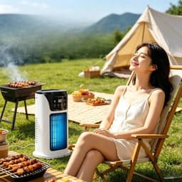 Archi Draagbare Mini Aircooler – Airco - Multifunctionele 3-in-1 Luchtkoeler met 300 ml Watertank – 6 Windsnelheden - Timer — thumbnail 5