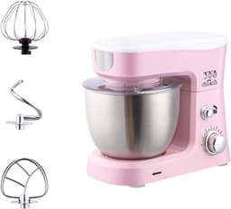 Staande Mixer - Keukenmixer - Bakken en Koken - 6 Snelheden - 3.5L Kom - Roze — thumbnail 1