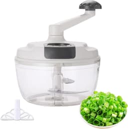 Keukenmachine Handmatig - Voedselhakker - Snel Ingrediënten Snijden - Compact Opvouwbaar - 185 cm - Wit — thumbnail 1