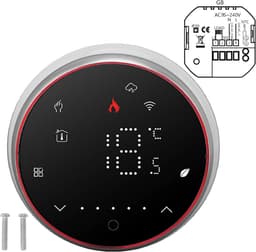Slimme Thermostaat - WiFi Thermostaat - Energie Besparen - Programmeerbaar 7 Dagen - 16A - Zwart — thumbnail 3
