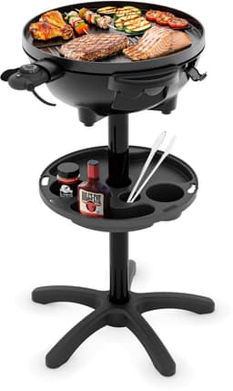 Tristar Elektrische BBQ met Stand - 2200W - Ø41 cm - Deksel met Thermometer - Keramische Coating - 250°C - BQ-2885 — thumbnail 1