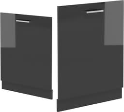 Vaatwasserpaneel - Keukenfront - Keuken Inrichten - Interne Bediening - 60 cm - Antraciet Hoogglans — thumbnail 5