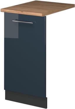 Vaatwasserfrontpaneel - Keukenfront Paneel - Keuken Inbouwen - Soft-close Scharnieren - 45 cm - Donkerblauw Hoogglans — thumbnail 1