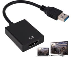 Adapter USB naar HDMI - Grafische kabelconverter - Extra monitor aansluiten - Geïntegreerde driver