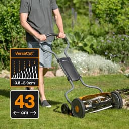Kooimaaier - Cilindrische grasmaaier - Gazononderhoud - Contactloos maaisysteem - 43 cm maaibreedte - Zwart oranje zilver — thumbnail 2