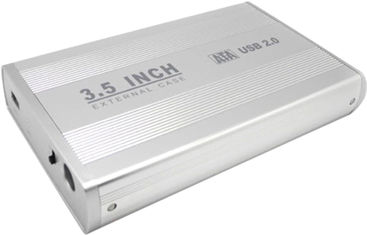 3,5 inch HDD SATA externe behuizing, ondersteuning voor USB 2.0 (zilver) — afbeelding 1
