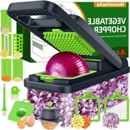Keukengadget Set - Groente Snijder - Snel Ingrediënten Voorbereiden - 12-delig Multifunctioneel - 225 cm Lengte - Grijs — thumbnail 1