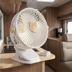 KZQ Oplaadbare Usb Ventilator – Stil, Compact, 4 Snelheden – Voor Camper, Tent, Auto, Slaapkamer, Kantoor, Binnen En Buiten – Cadeau Voor Dames En Heren — thumbnail 5