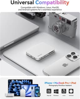 Magnetische Externe SSD - Draagbare Opslag - Bestanden Overzetten - Plug-and-play - 1 TB - Zwart — thumbnail 5