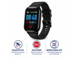 WatchSafer SOS Mini- GPS Horloge Senior - Smartwatch voor Ouderen - Persoonlijke alarmen - alarm horloge ouderen - GPS Horloge Alzheimer - Valdetectie