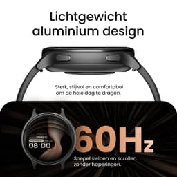 Maoo Ventura 2 - GPS Smartwatch Dames - AMOLED - Siliconen, Leren en Sportbandje - Stappenteller - Hartslagmeter - Slaapmonitor - Belfunctie - AOD - Multisport - Geschikt voor Android en iOS - Zwart — thumbnail 5