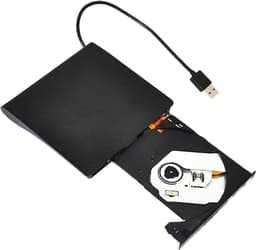Externe CD/DVD Brander - Draagbare Drive - Back-ups Maken - USB 3.0 en Type C - 14.7 cm - Zwart — thumbnail 1