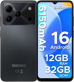 DOOGEE Note 56 Lite - Dual SIM Smartphone - Android 16 -12 GB RAM + 32 GB ROM / 2 TB TF - UNISOC SC9863A - 6150 mAh - 8,5 mm ultraslank - 6,56 inch HD+ - 8 MP + 5 MP - Face ID -Zwart — thumbnail 1