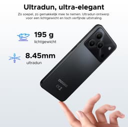 DOOGEE Note 56 Lite - Dual SIM Smartphone - Android 16 -12 GB RAM + 32 GB ROM / 2 TB TF - UNISOC SC9863A - 6150 mAh - 8,5 mm ultraslank - 6,56 inch HD+ - 8 MP + 5 MP - Face ID -Zwart — thumbnail 4