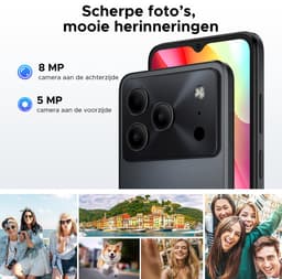 DOOGEE Note 56 Lite - Dual SIM Smartphone - Android 16 -12 GB RAM + 32 GB ROM / 2 TB TF - UNISOC SC9863A - 6150 mAh - 8,5 mm ultraslank - 6,56 inch HD+ - 8 MP + 5 MP - Face ID -Zwart — thumbnail 5