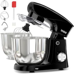 SnelShoppen - Multifunctionele Keukenmachine Standmixer 1500W met 4,5 + 5,5 L Roestvrijstalen Kommen, 10+ Snelheden, Kantelbare Kop, Deeghaak, Klopper — thumbnail 1